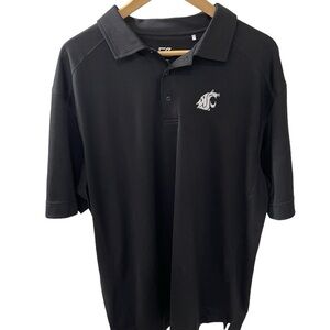 Cutter and Buck Black size XL Men’s 100% Polyester short sleeve Golf Polo